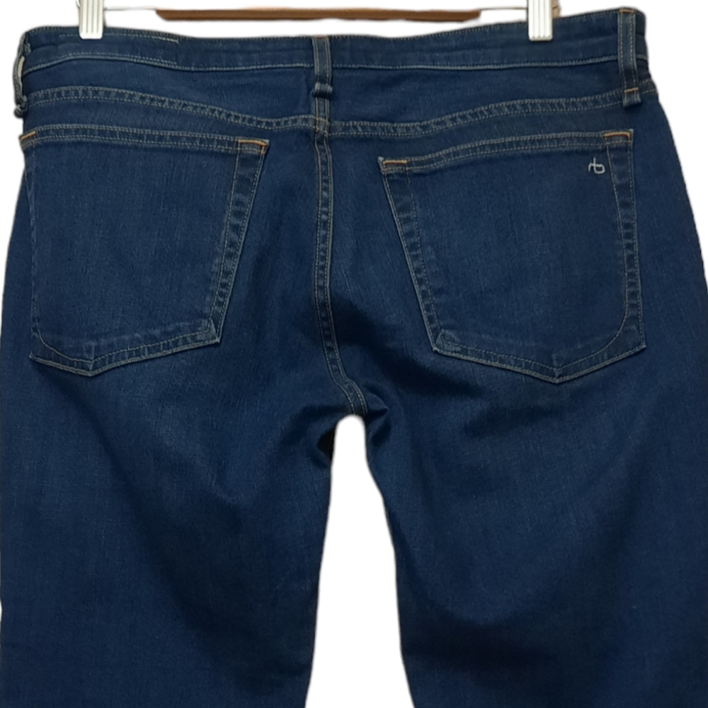 RAG & BONE Jeans Dre Low Rise Slim Boyfriend Dark Blue Denim Anthropologie - Picture 10 of 14